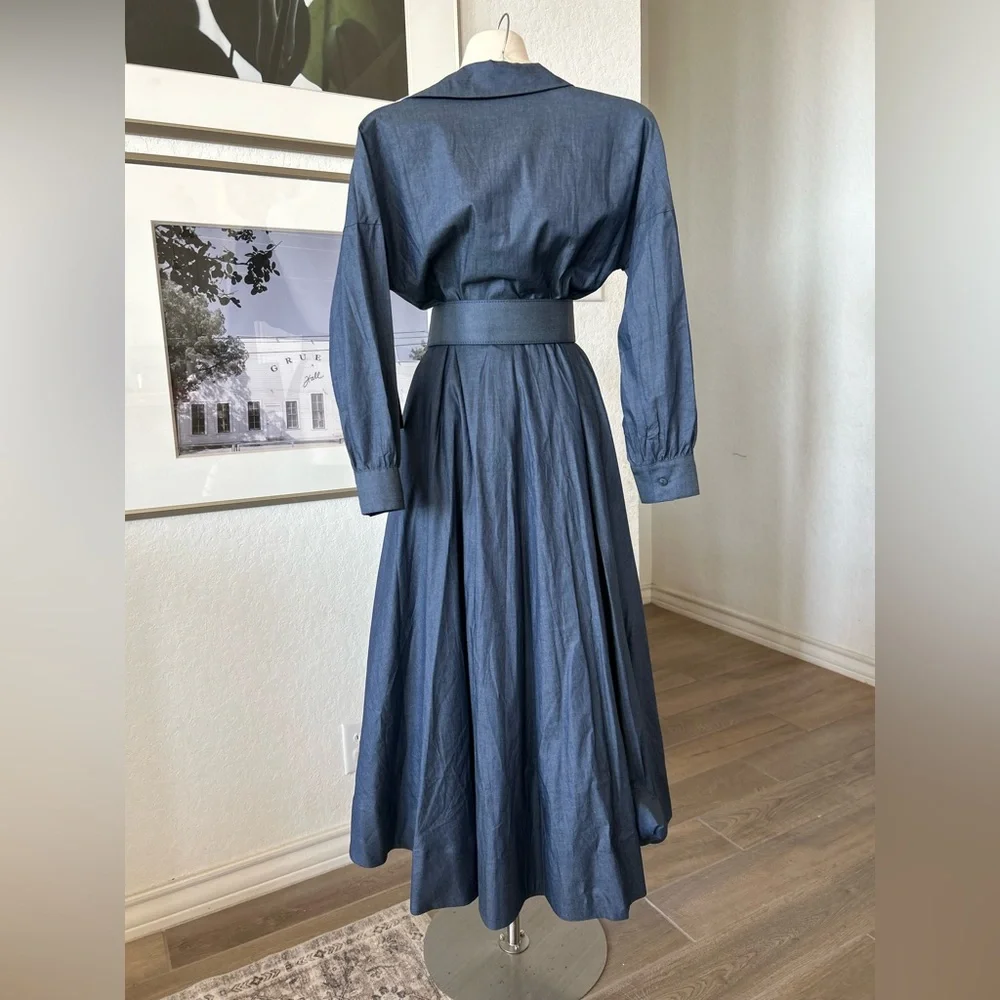 Tuckernuck X India Hicks Comporta Chambray Maxi Dress Sz M Ret $278 - Picture 10 of 12